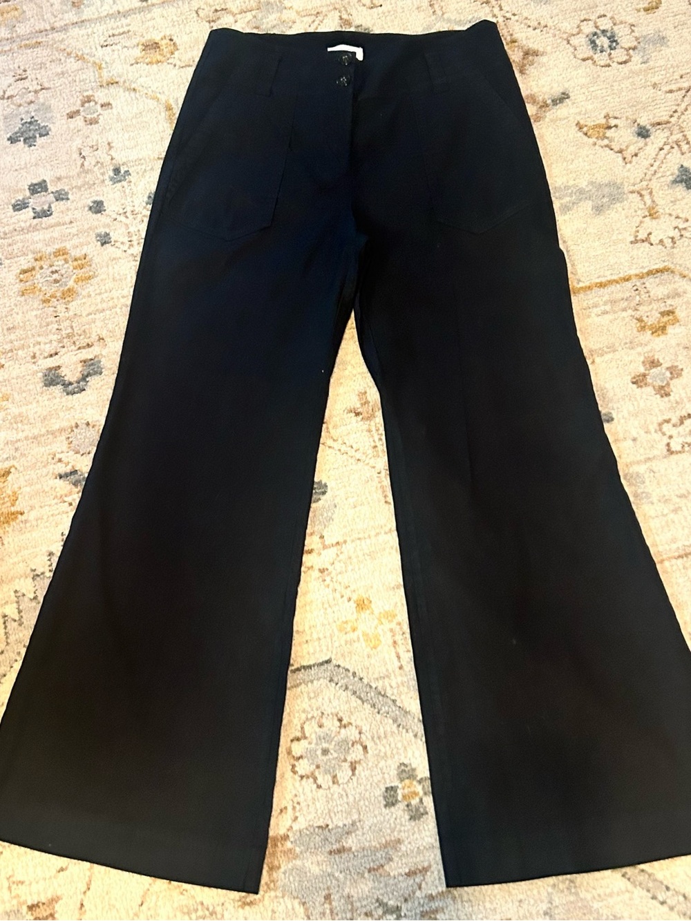 Maeve Black Wide-Leg Trousers